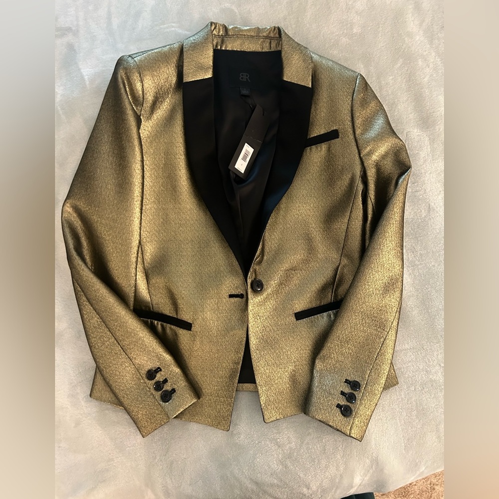 Gold blazer Banana Republic Sz 2 NWT
